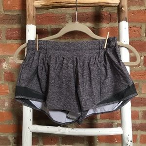 Grey lululemon hotty hot 2.5 shorts size 6